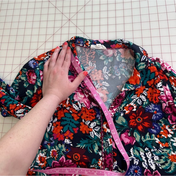 Floreat Anthropologie sz xs rare multi colored floral button down blouse - Picture 5 of 16